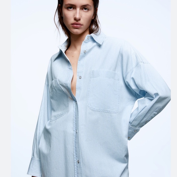 Zara Dresses Nwt Zara Gingham Shirt Dress Poshmark